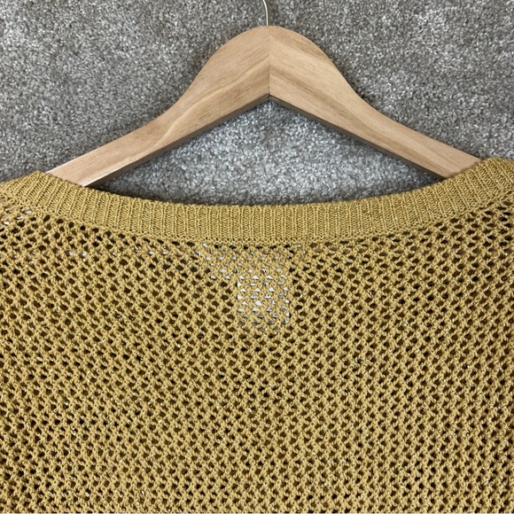 Outlander Studio Vintage Sweater Womens Small Gold Tunic 3/4 Sleeve Knit- 9286* - Picture 10 of 11